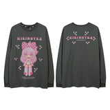 Men Long Sleeve Shirt Portrait Printing High Street Long Sleeve T-shirt Men and Women Loose