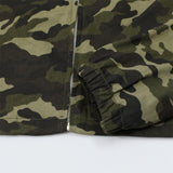 Men Denim Jacket Men's Loose Hole Denim Camouflage Coat