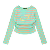 Women Sweater Color Matching Sweater Girls Spring and Autumn Casual round Neck