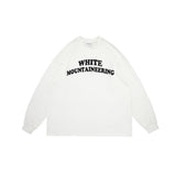 Unisex Hoodie Loose Letter Print Long Sleeve T-shirt round Neck Sweater