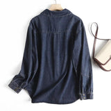 Women T-Shirt Autumn Long Sleeve Denim Shirt Jacket