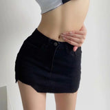 Women Skirt Denim Skirt Women's High Waist Denim Skirted Leggings