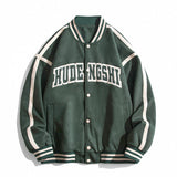 Varsity Jacket Vintage Baseball Uniform Men's and Women's Embroidered Couple Baggy Coat