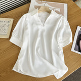 Women T-Shirt Summer Short Sleeve Sense of Design Shirt Top Women's Loose
