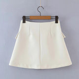 Women Skirt Ins Fashion Casual Suit Women's High Waist Pocket Skirt