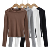 Women T-shirt Hooded Bottoming Shirt Women's Autumn Long-Sleeved Top T-shirt