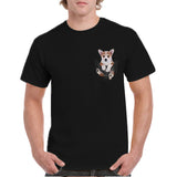 T-shirt casual yellow dog pattern