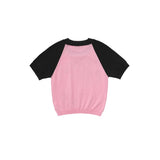Women Sweater Short-Sleeved Sweater Girls' Letters Short Letters Casual Top