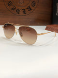 Chrome Hearts Sunglasses Fashion Half-Frame Titanium Toad Sunglasses
