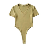 Women T-Shirt Short Sleeve Repair Jumpsuit