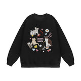 Men Hoodie Printed Crew Neck Sweatshirt Autumn and Winter Leisure Long Sleeve Pullover Men