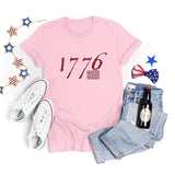 National Flag Day T Shirts Summer Women's Short Sleeve T-shirt Independence Day round Neck
