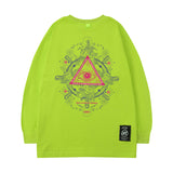 Men Long Sleeve Shirt Tkpa Vintage Letter Printed Long Sleeve T-shirt Men and Women Loose Top Ins