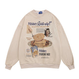 Men Hoodie Printed Sweater Men's Casual Long Sleeve round Neck Loose Top