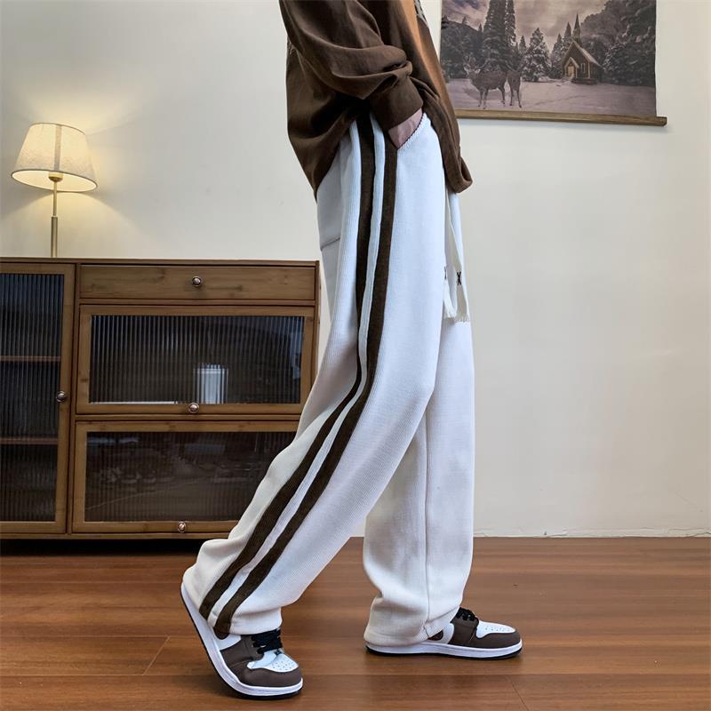 Men Sweatpants Corduroy Pants Men's Spring and Autumn Straight Loose Casual