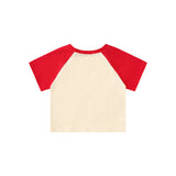 Women T-shirt Patchwork Short-Sleeved T-shirt Girls' Tops Casual Summer