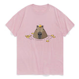 Funny Capybara Cotton T-Shirts Animal Print Men Women