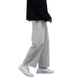 Men Sweatpants Straight Draping Wide Leg Sweatpants Fashion Brand Loose Casual