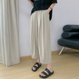 Palazzo Pants Texture Ice Silk Leisure Pants Straight Wide Leg Pants