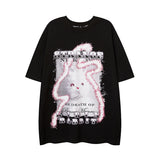 Men T Shirt Letter Short Sleeve T-shirt Harajuku Country Fashion Brand Summer Couple