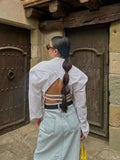 Women T-Shirt Autumn Long Sleeve Loose Mid-Length Blouse Design Sense
