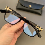 CHH Chrome Hearts Glasses Black Frame Silver Myopia Frame