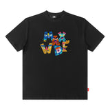 Men T Shirt Fashion Brand Letter Graffiti T-shirt Men and Women Couple Loose Short Sleeve