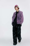Unisex Jacket Autumn Burrs Padded Shoulder Denim Coat Women's Clothing