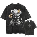 Japanese Anime T-shirt Double Sided Cotton Harajuku