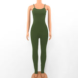 Women Jumpsuit Sleeveless Jumpsuit Tight Yoga One-Piece Trousers