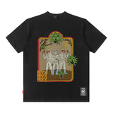Men T Shirt Printed Short-Sleeved T-shirt Men's Summer Retro Loose