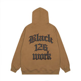 Men Hoodie Letter Hooded Pullover Men's Sweater Autumn and Winter Loose Hoodie