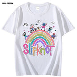 Short sleeve slipknot band crew neck