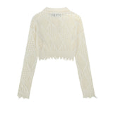 Women Sweater Women's Solid Color Short Long Sleeve Sweater