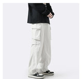 Men Sweatpants Men's Straight Loose Wide Leg Pants Retro Drape Casual