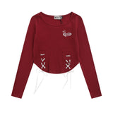 Women Long Sleeve T-Shirt Long Sleeve T-shirt Women's Spring and Autumn Lettered Casual Street
