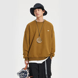 Unisex Hoodie Spring College Style Embroidery Casual Loose round Neck