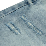 Unisex Jeans Men's Pants Water Washed Hole