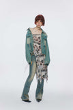 Unisex Jacket Autumn Drawstring Short Denim Coat Women's Clothing