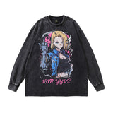 Men Long Sleeve Shirt Printed Bottoming Long Sleeve T-shirt Men and Women Couple's Tops