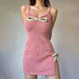Women's Desses Dress Spring and Autumn Women's Green Knitted Short Skirt