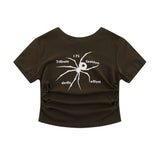 Women T-shirt Printed Short T-shirt Crew Neck Short Sleeve T-shirt Casual