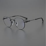 CHH Chrome Hearts Glasses Vintage Art Round Myopia Glasses Frame