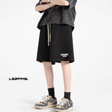 Men Sweatpants Waffle Shorts Men's Summer Loose Casual Sweatpants