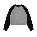 Women Sweater Short Sweater Women's Autumn Crew Neck Casual Sweater
