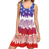 National Flag Day Dress Summer Dress Printed Casual