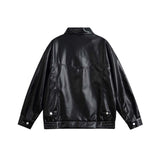 Unisex Jacket Autumn Fashion Casual Leather Clothing Jacket Women's Clothing