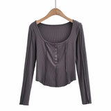 Women T-Shirt Top T-shirt Women's Design Patchwork Base Long Sleeve
