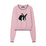 Women Sweater Girls' Autumn Crew Neck Long Sleeve Casual