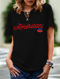 Women's Independence Day T Shirt Printed Short-Sleeved T-shirt
